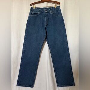 Wrangler Men's Classic 5 Pocket Straight Leg Jeans - Blue - Size 34x32